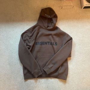 Fear of God x Ssense brown logo hoodie